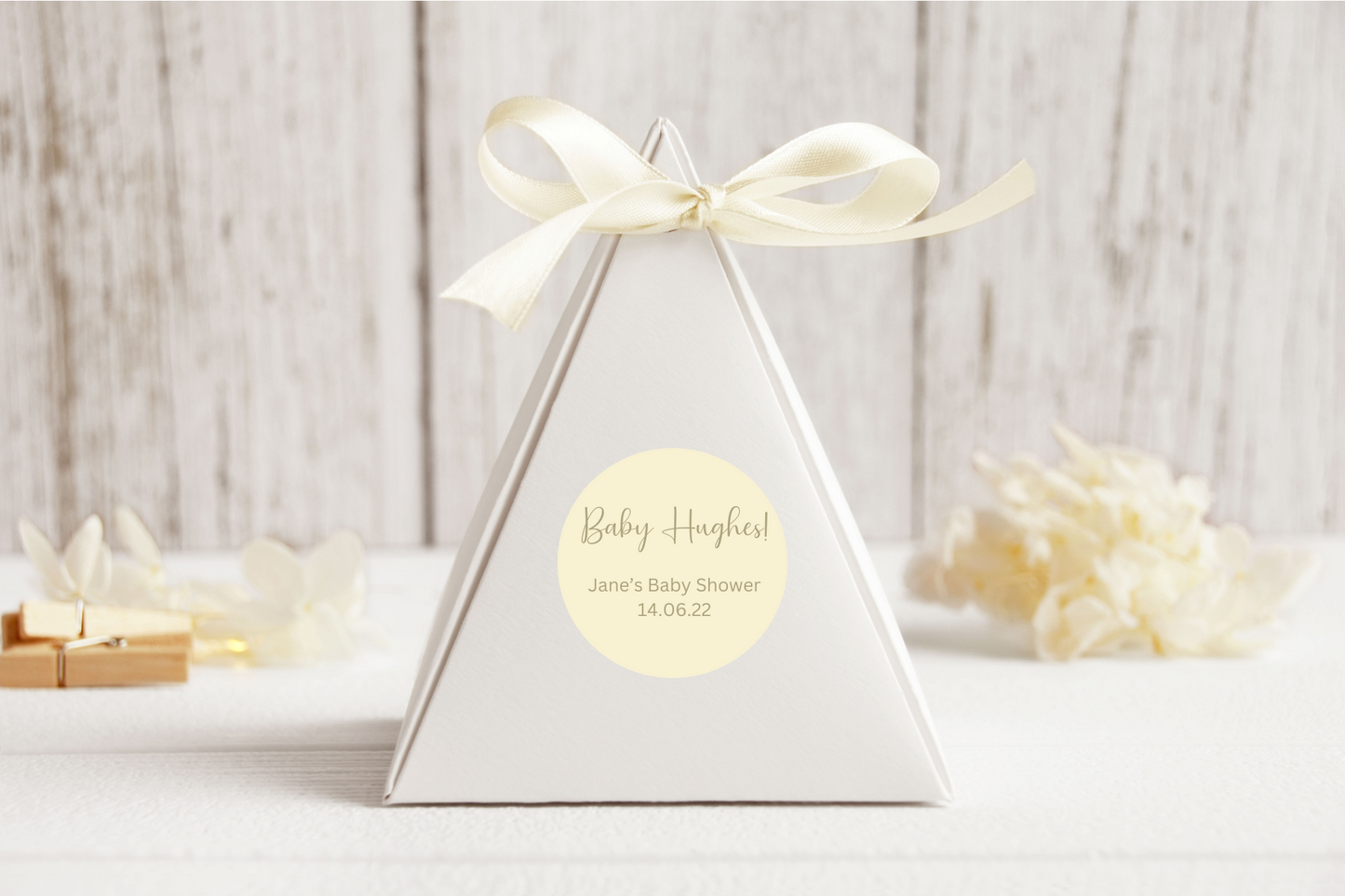 20 X Personalised Baby Shower Favour Stickers