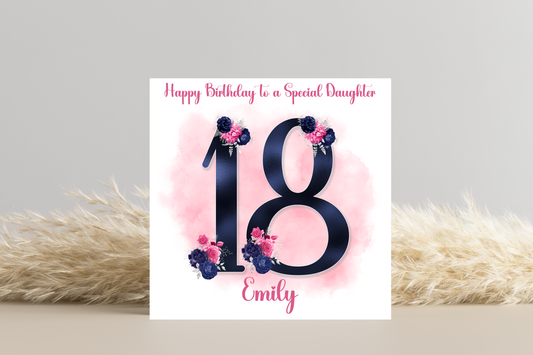 Personalised 18th Birthday Card