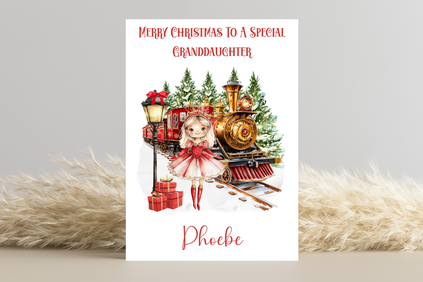 Personalised Sugar Plum Fairy Christmas Card