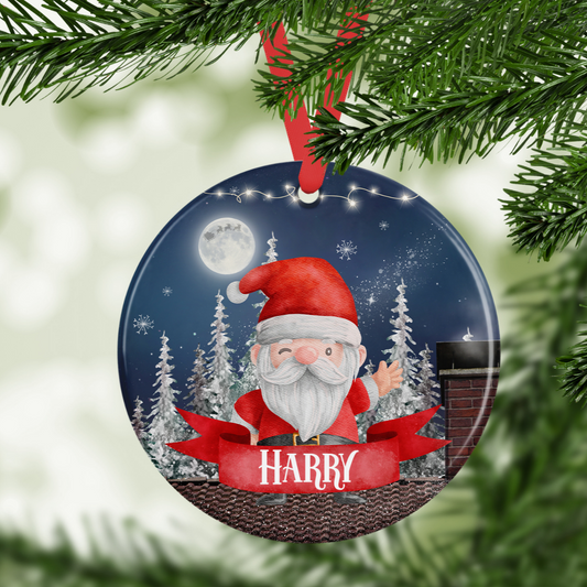 Personalised Santa Christmas Tree Decoration