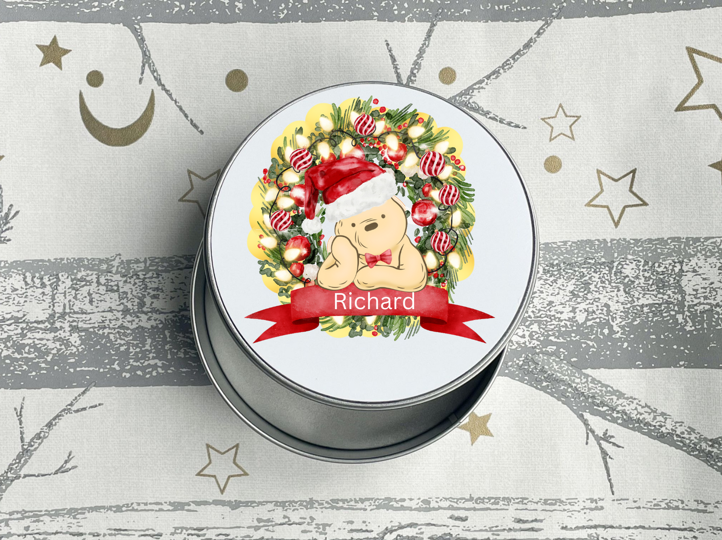 Personalised Pooh Bear Treat Tin