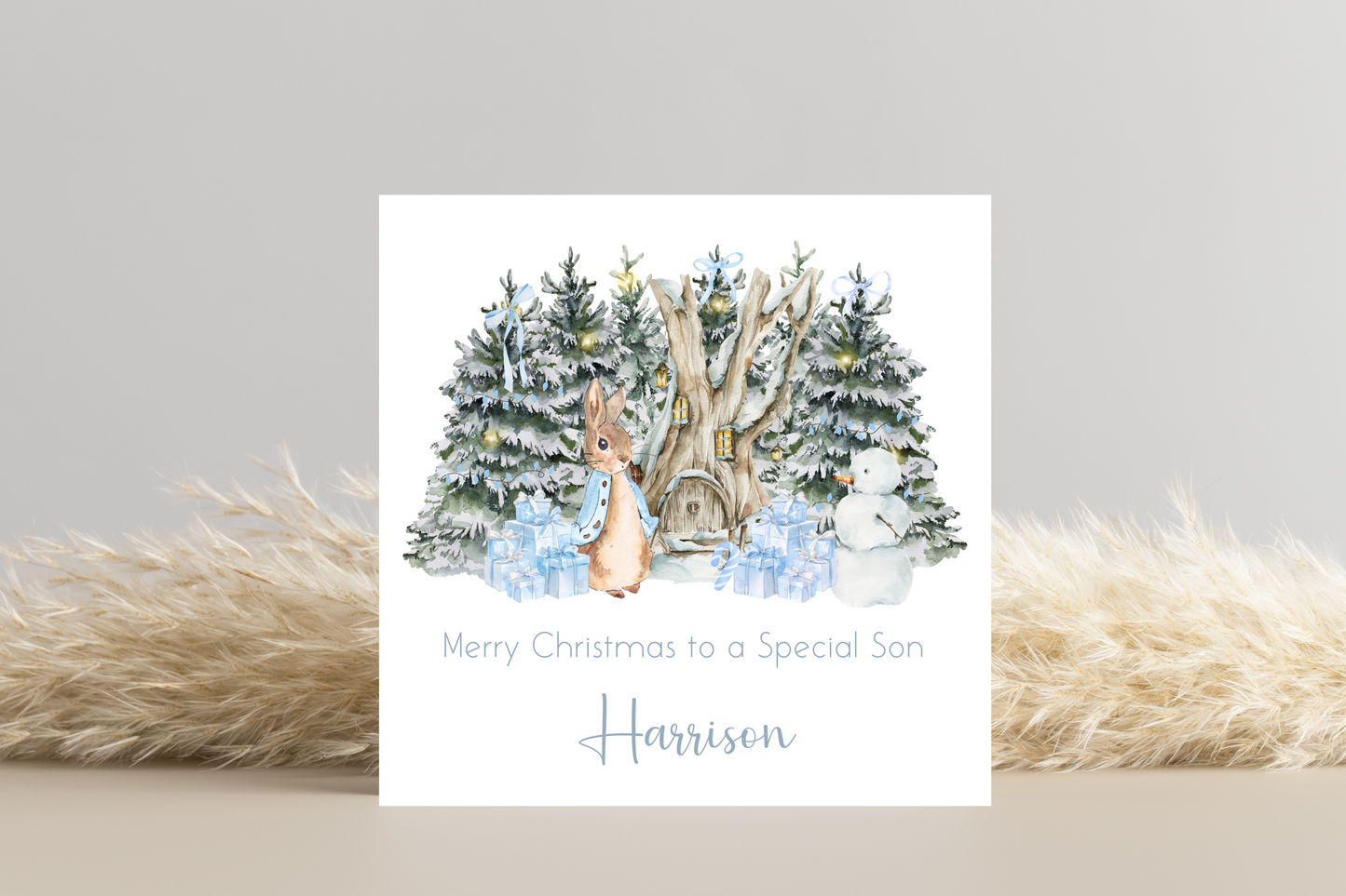 Personalised Peter Rabbit Christmas Card