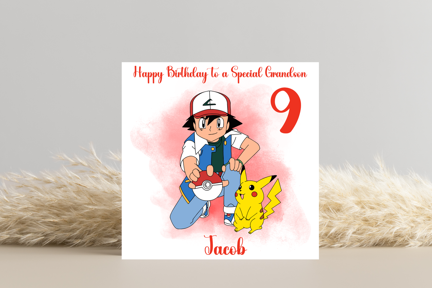 Personalised Pokemon Birthday Card