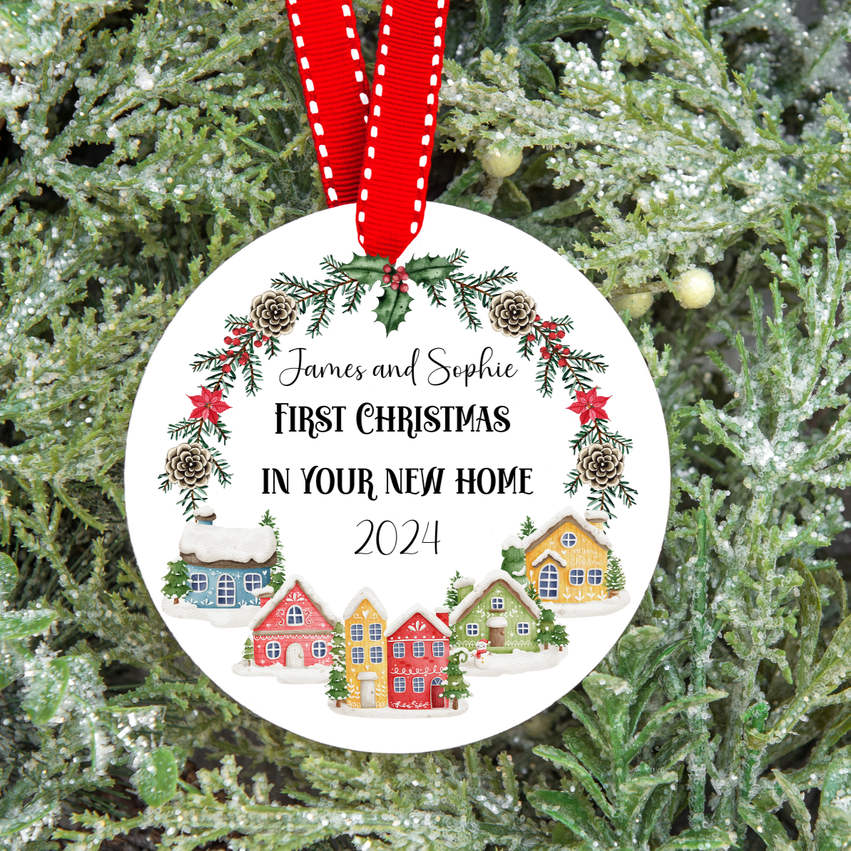 Personalised First Christmas in Your New Home Christmas Tree Decoration