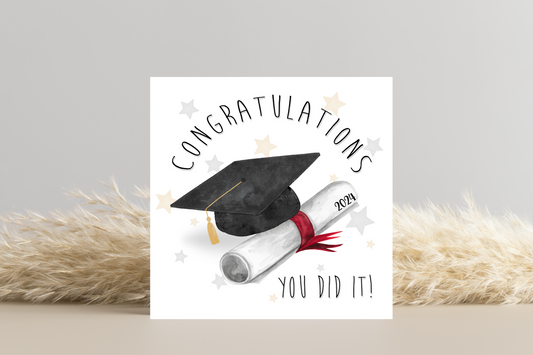 Personalised Congratulations You Did It! Graduation Card 2024