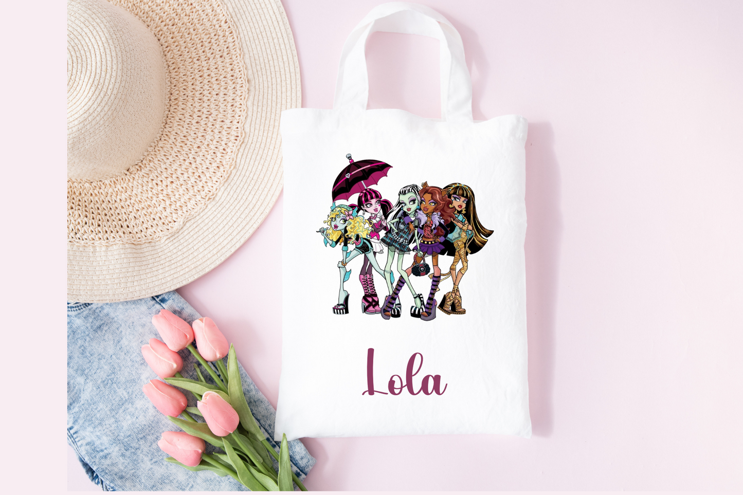 Personalised Monster High White Tote Bag