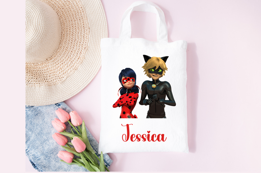 Personalised Miraculous Ladybug White Tote Bag