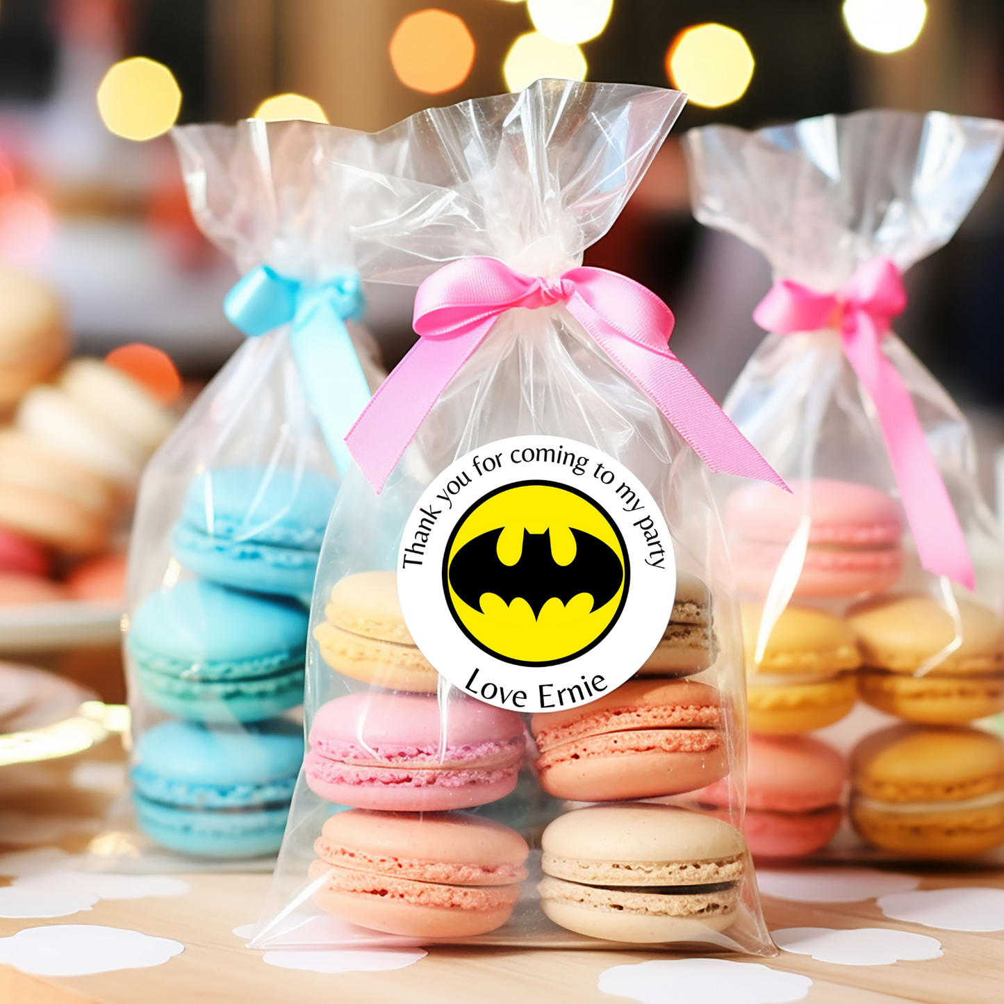 20 X Batman Thank You For Coming To My Party Stickers: Personalise Your Party Favours!