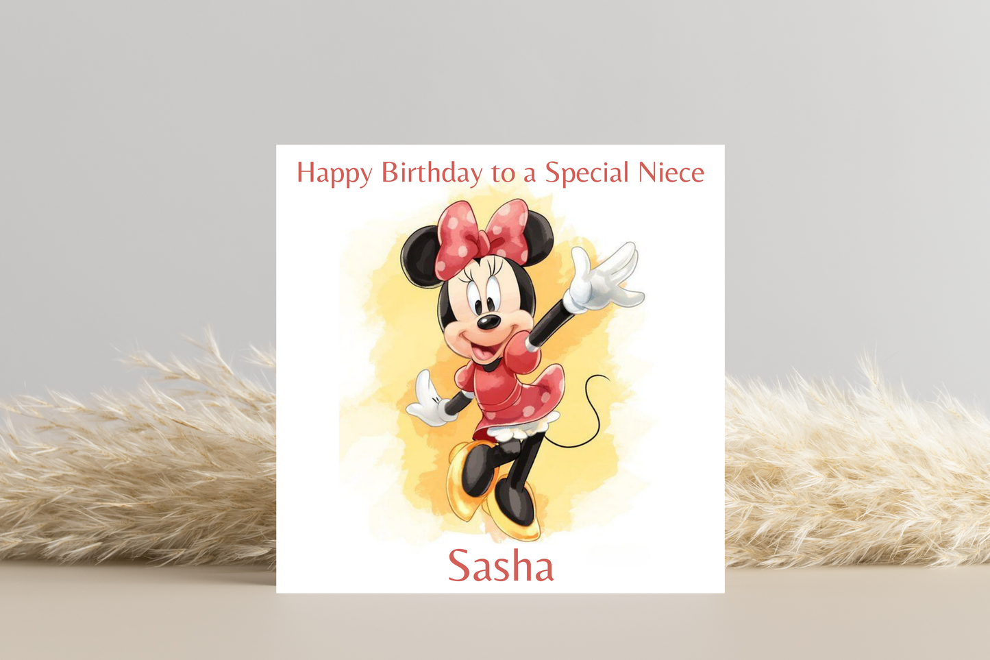 Personalised Minnie Mouse Birthday Card