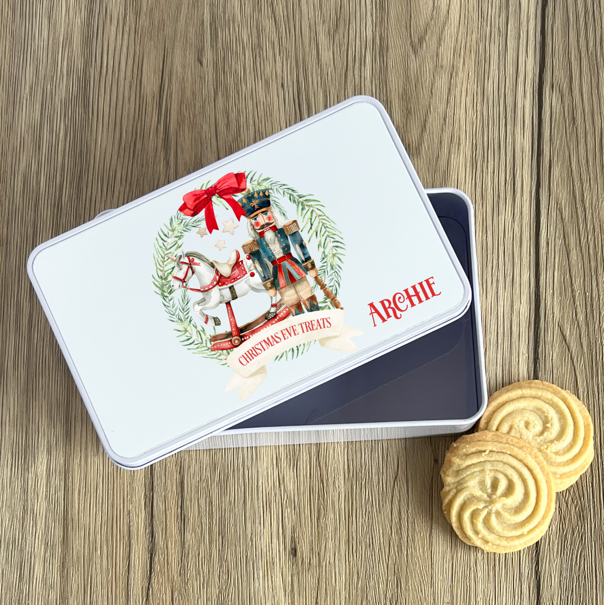 Personalised Nutcracker Christmas Eve Treat Tin