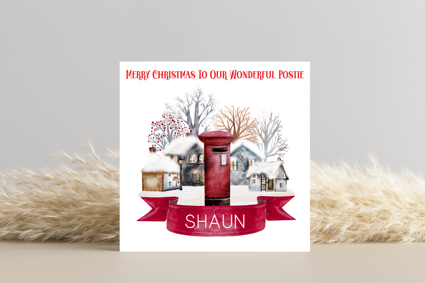 Personalised Christmas Card for Postman