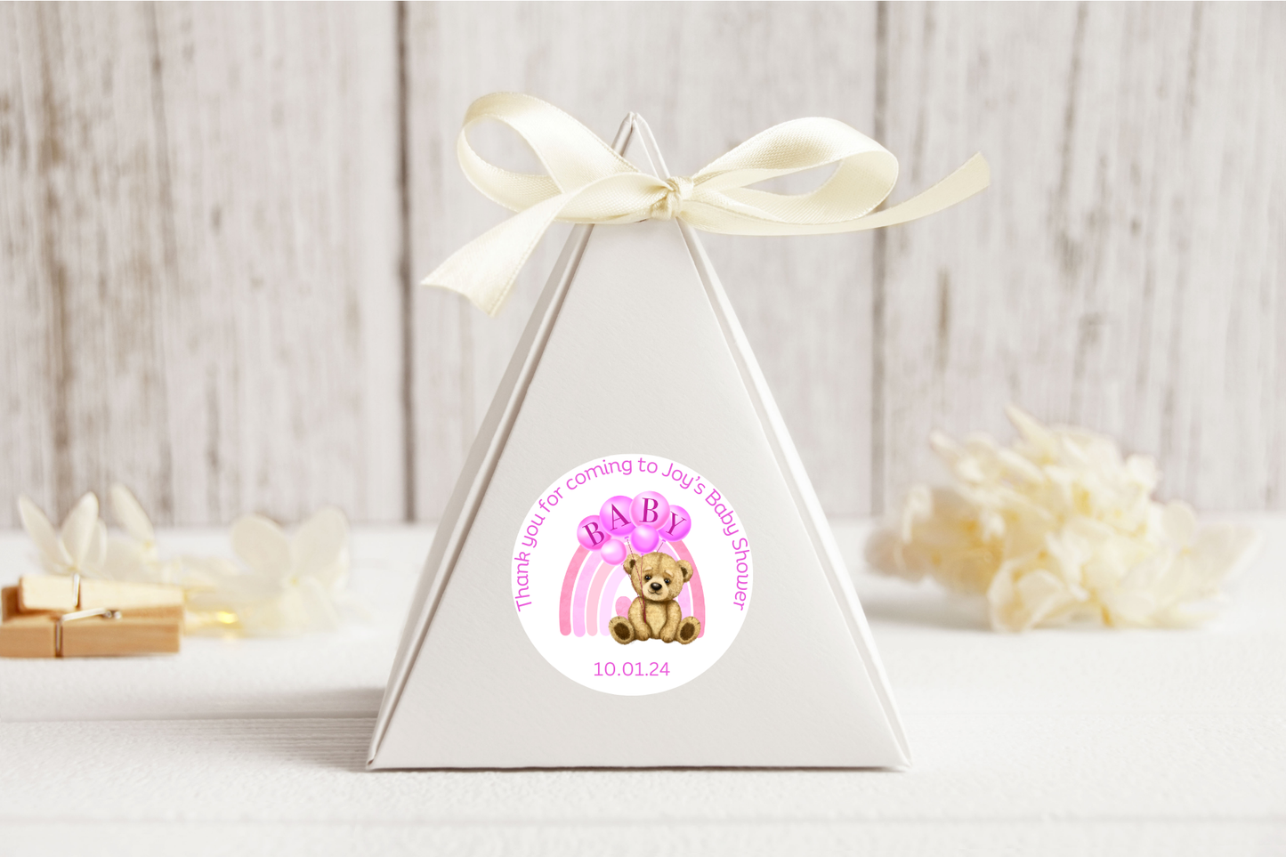 20 X Baby Shower Bear Stickers