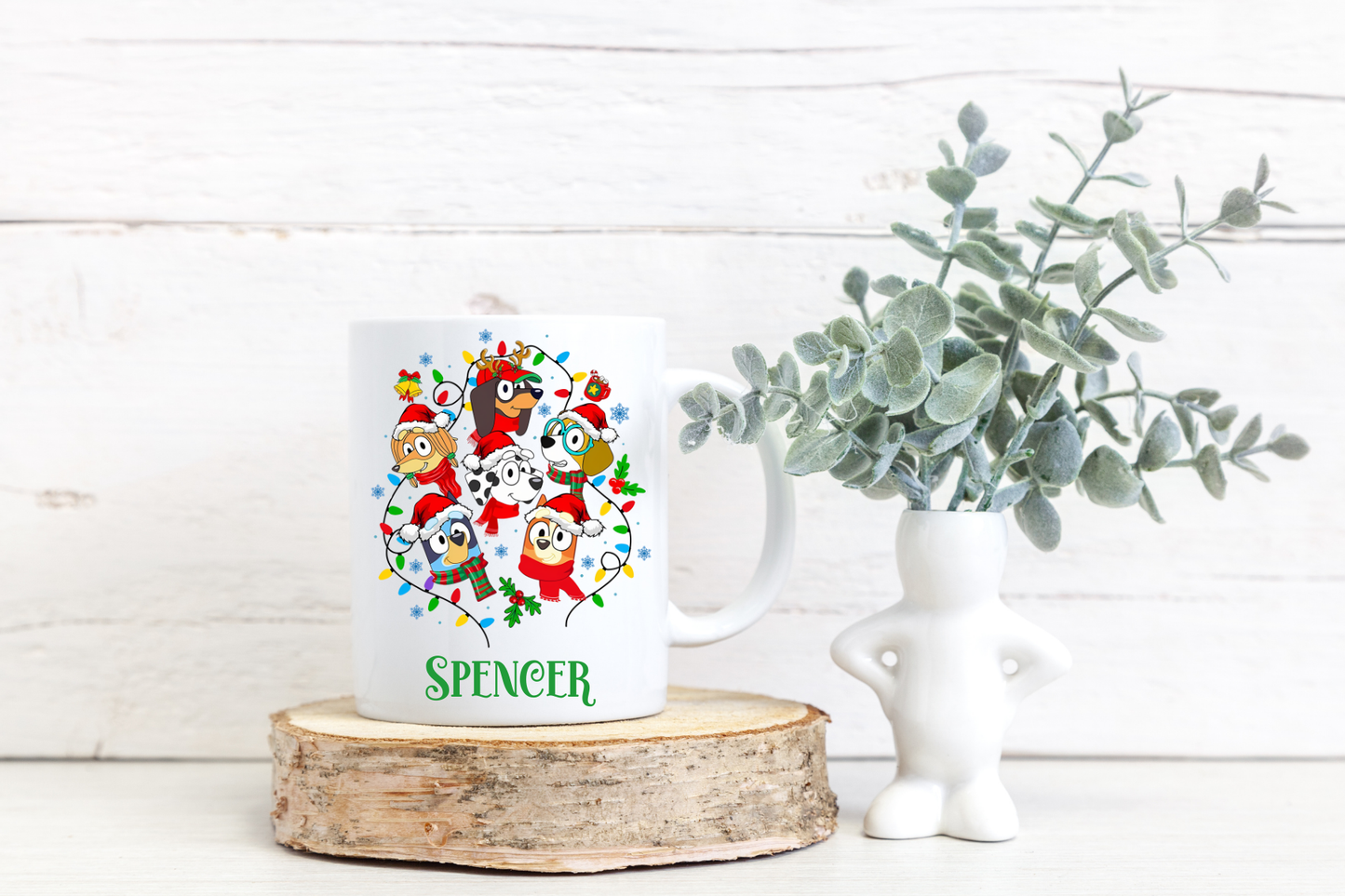 Personalised Bluey Christmas Mug