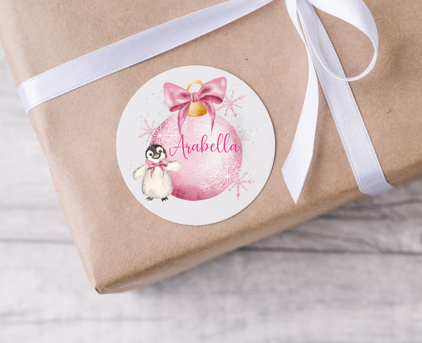 Personalised Christmas Bauble Christmas Present Labels - 12 per sheet