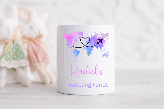 Personalised Travel Fund Money Box