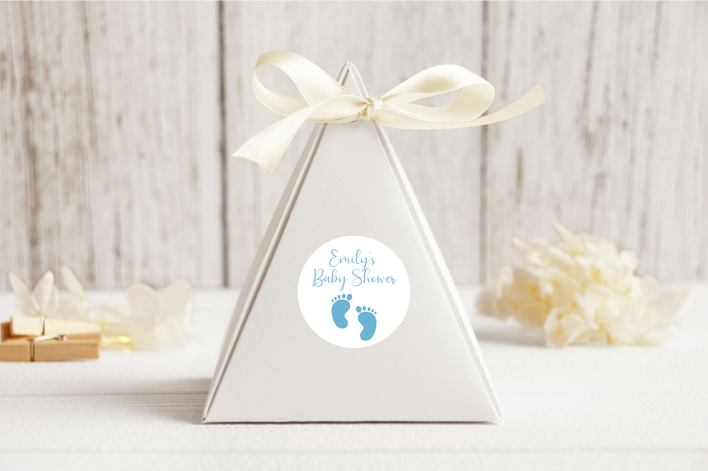 20 X Personalised Baby Shower Favour Stickers