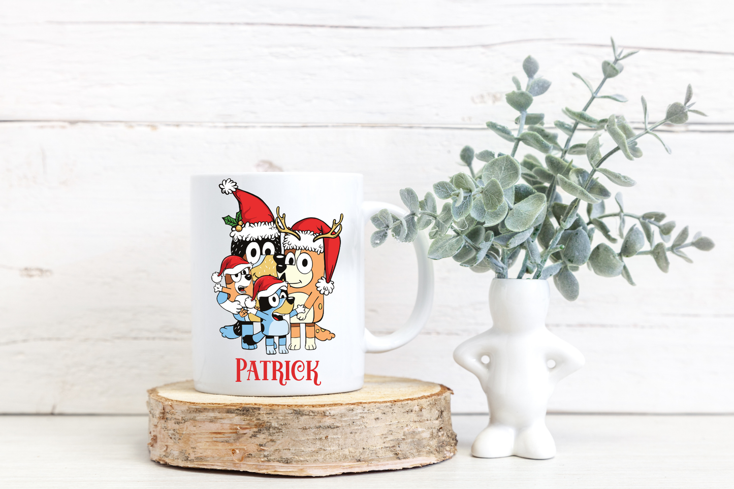 Personalised Bluey Christmas Mug