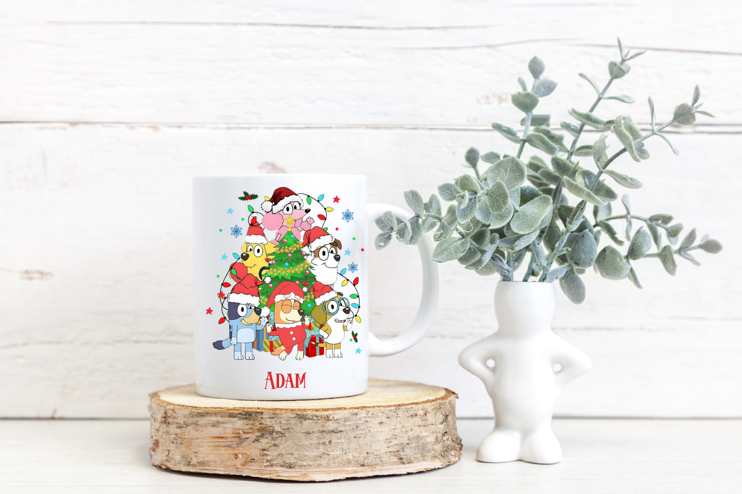 Personalised Bluey Christmas Mug