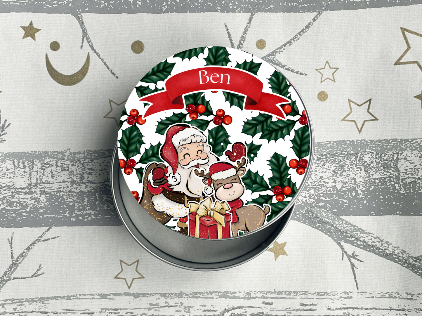 Personalised Christmas Treat Tin