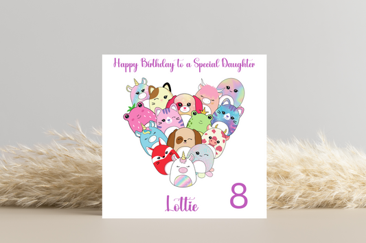 Personalised Squishmallow Birthday Card