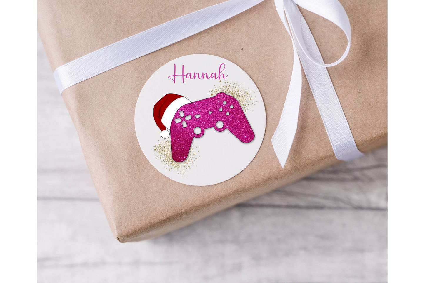 Personalised Christmas Gaming Controller Christmas Present Labels - 12 per sheet