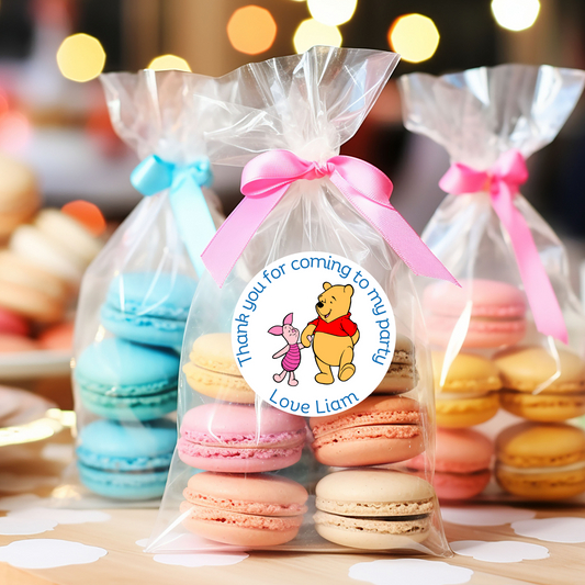 20 X Winnie the Pooh and Piglet Thank You For Coming To My Party Stickers: Personalise Your Party Favours!