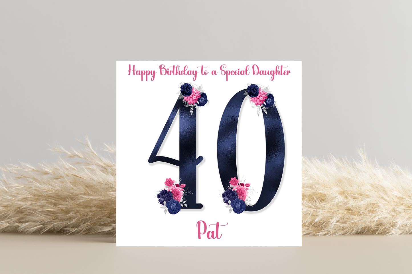 Personalised 40th Birthday Card