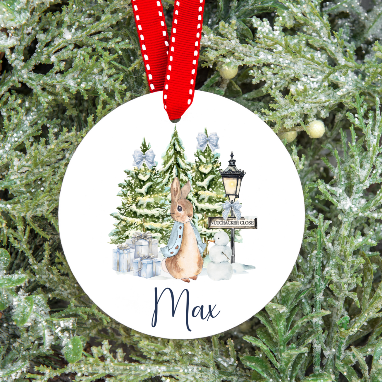 Personalised Peter Rabbit Christmas Tree Decoration