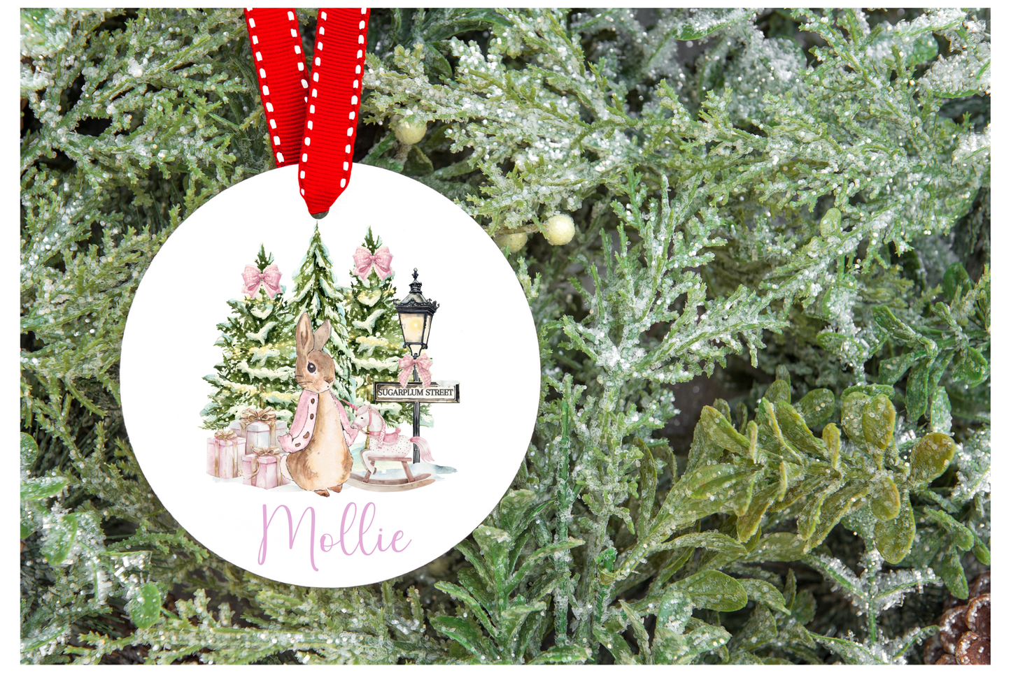 Personalised Peter Rabbit Christmas Tree Decoration