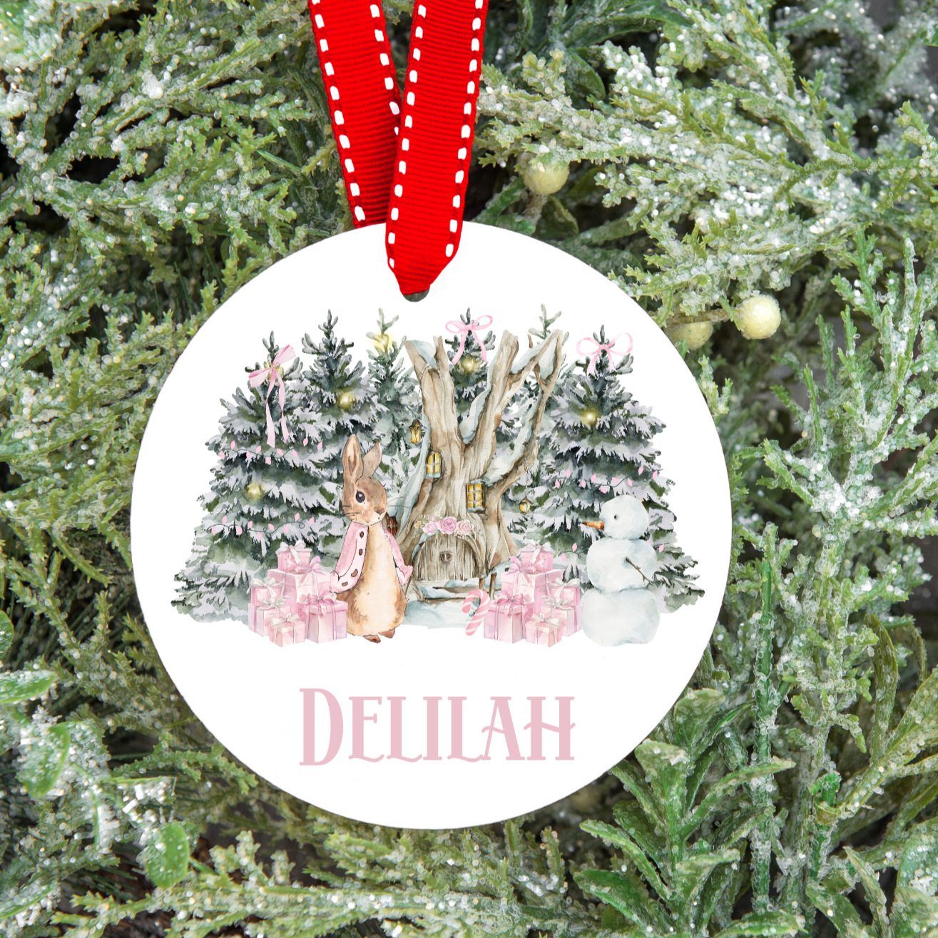 Personalised Peter Rabbit Christmas Tree Decoration