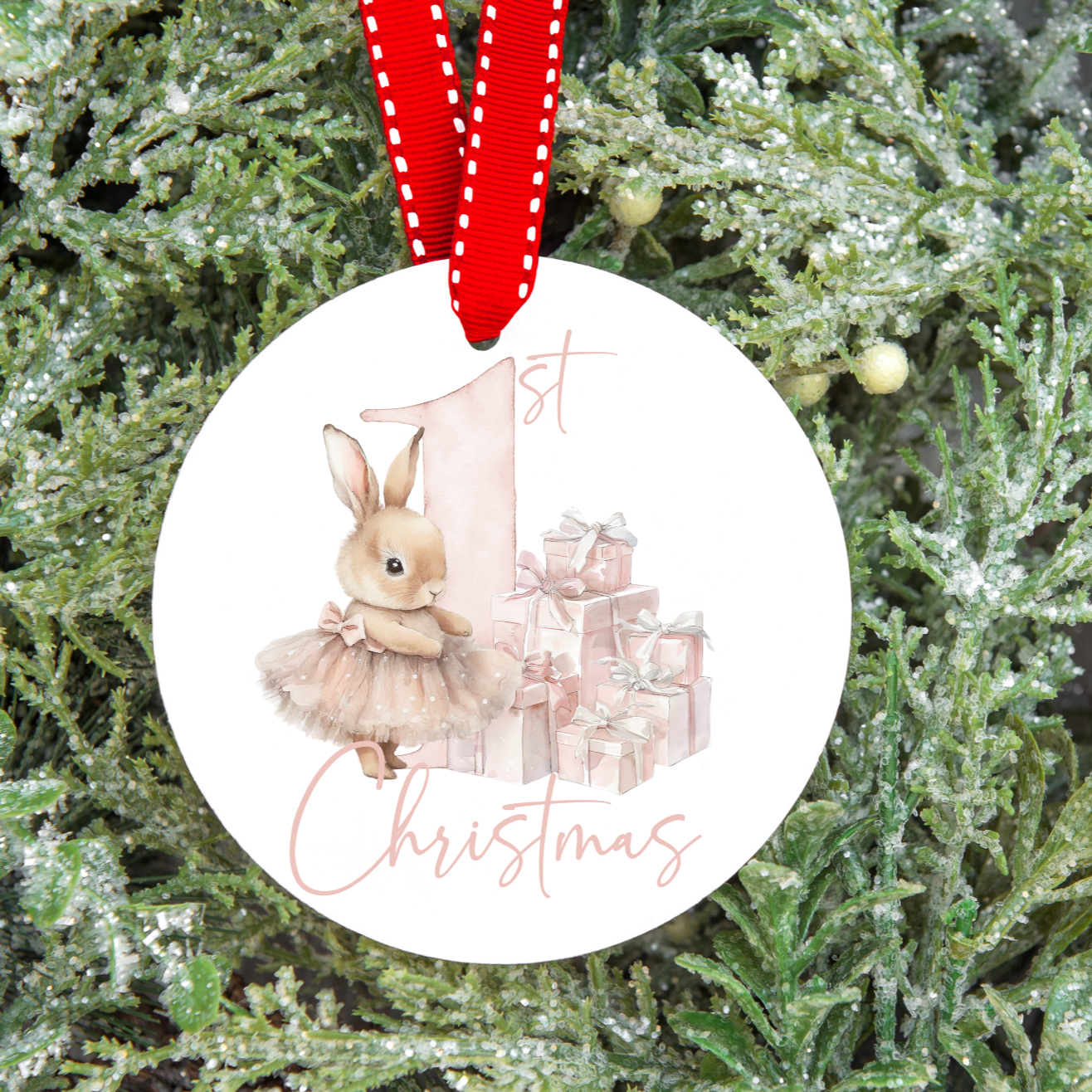 Bunny or Dinosaur 1st Christmas Bauble