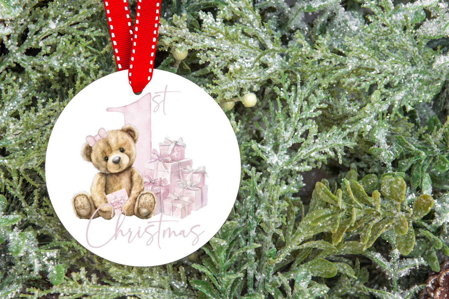 Teddy Bear 1st Christmas Bauble