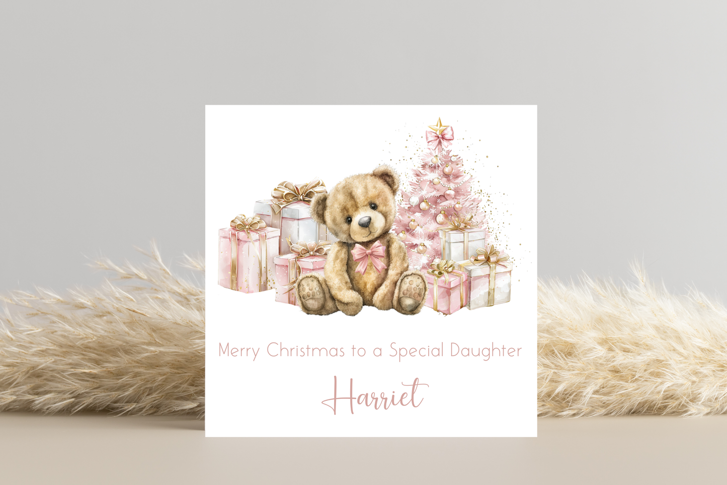 Personalised Teddy Bear Christmas Card