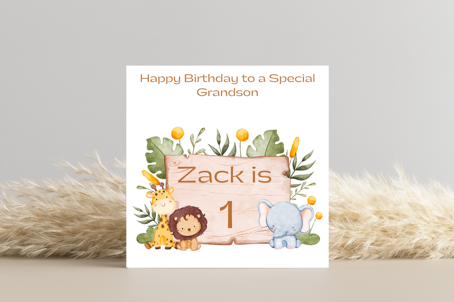 Children's Birthday Card | Personalised Safari card