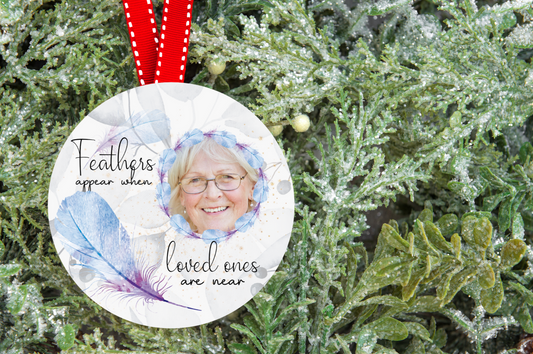 Feathers Appear When Love Ones Are Near Photo Christmas Tree Decoration