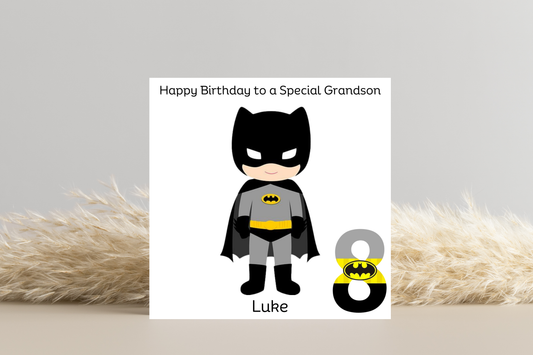 Personalised Batman Birthday Card