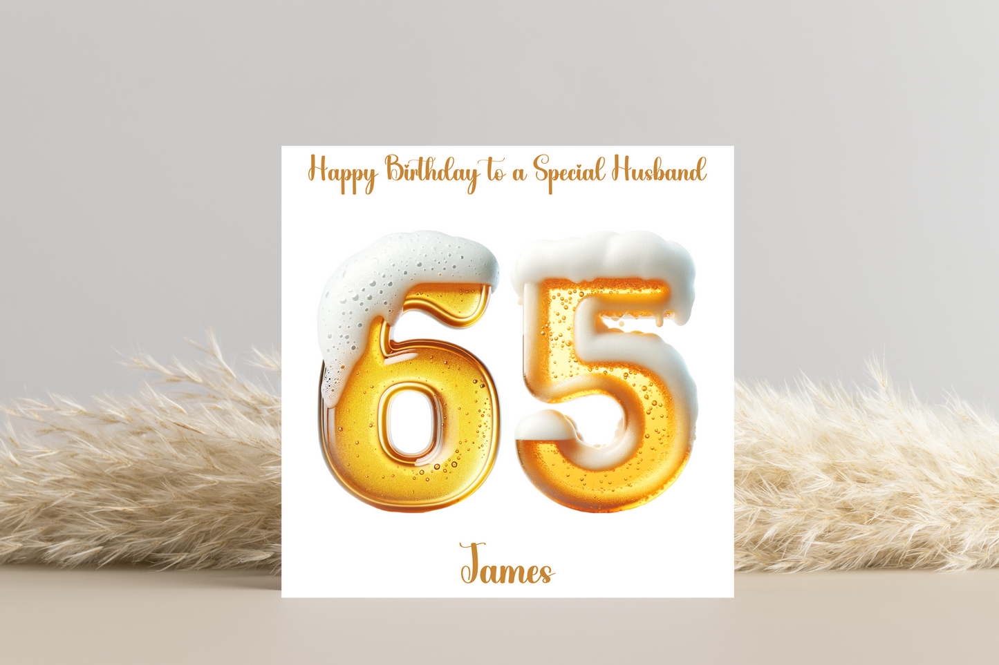 Beer Number Personalised Birthday Card