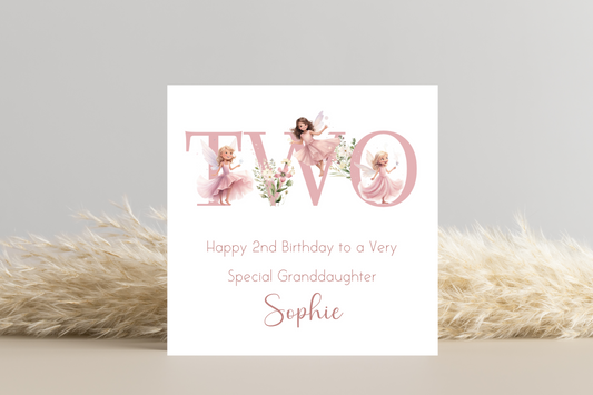 Personalised Fairy Birthday Card