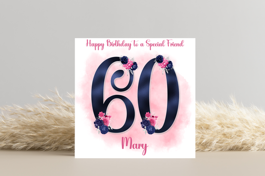 Personalised 60th Birthday Card