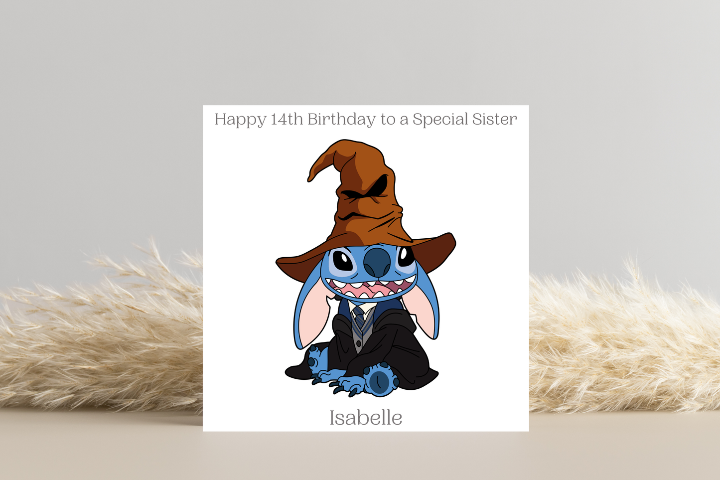 Personalised Stitch Character Card | Wizard Uniform