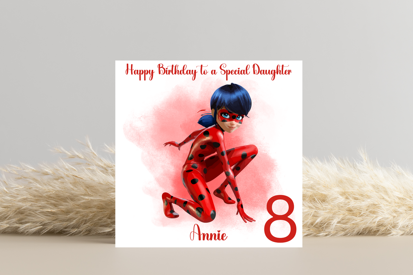 Personalised miraculous ladybug Birthday Card