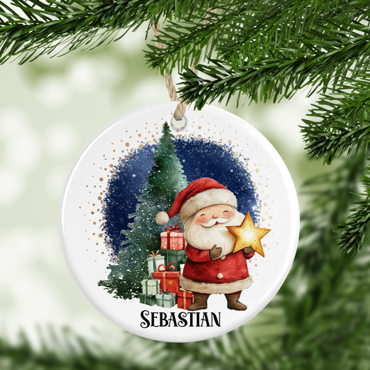 Personalised Santa Christmas Tree Decoration