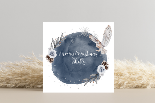 Personalised Winter Animal Christmas Card