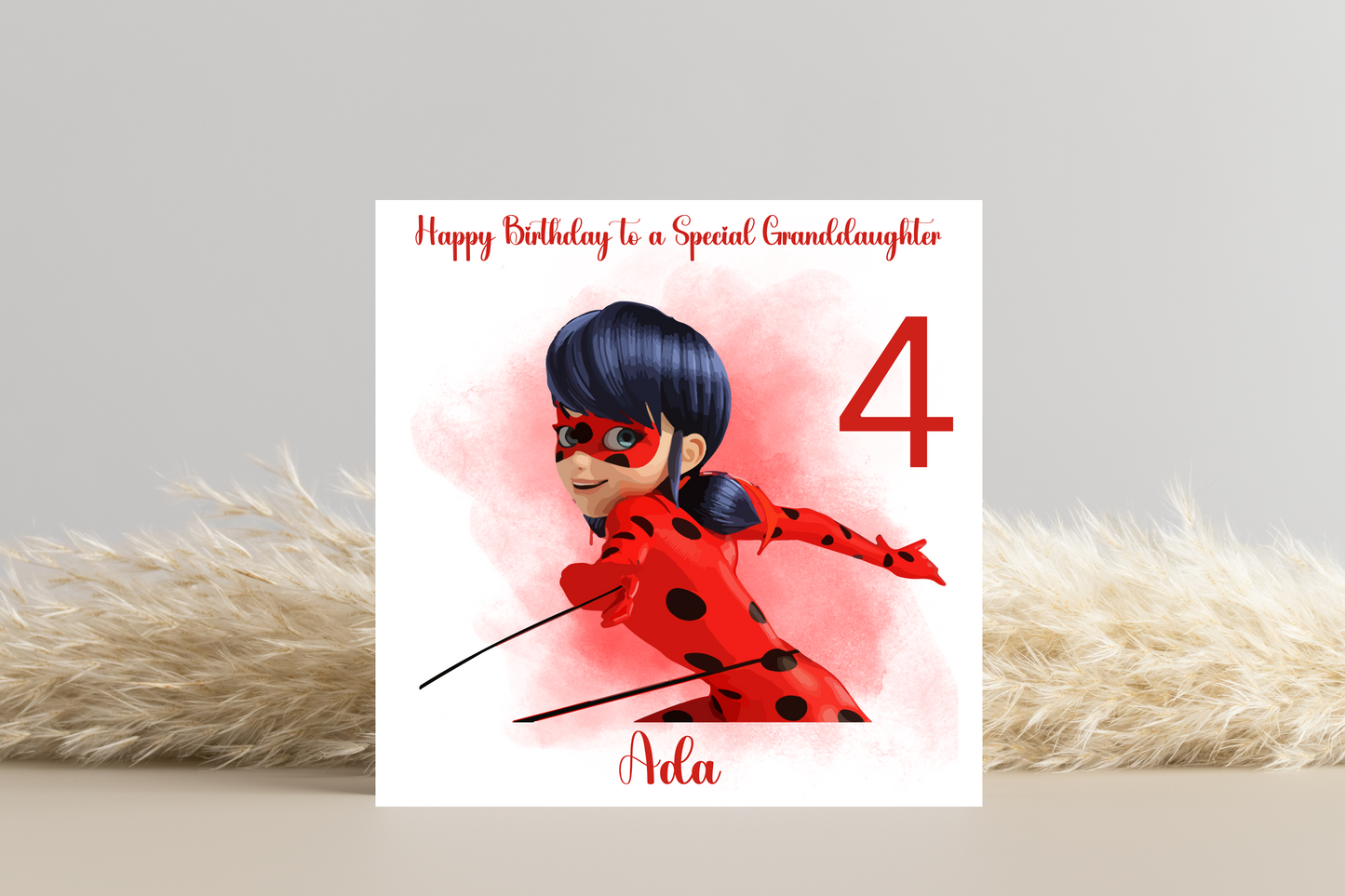 Personalised miraculous ladybug Birthday Card