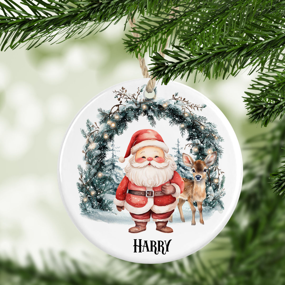 Personalised Santa Christmas Tree Decoration