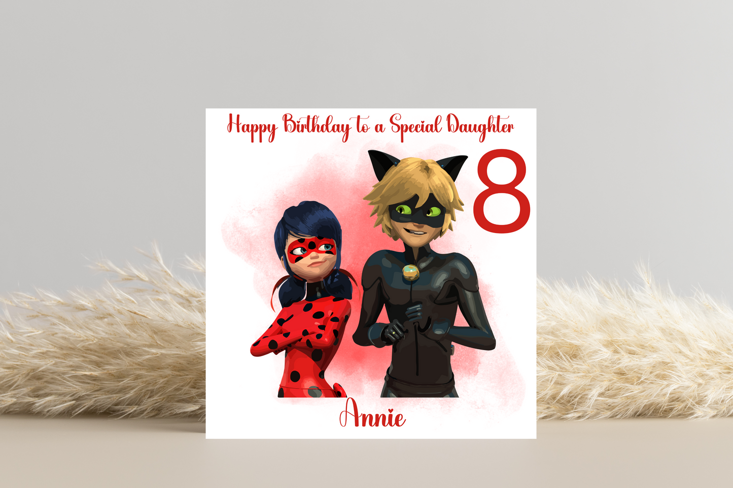 Personalised miraculous ladybug Birthday Card