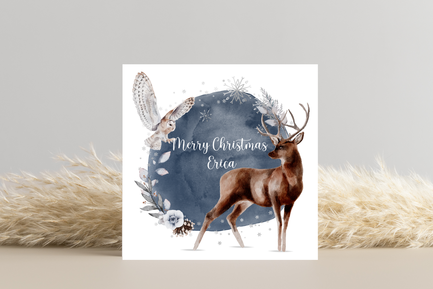 Personalised Winter Animal Christmas Card