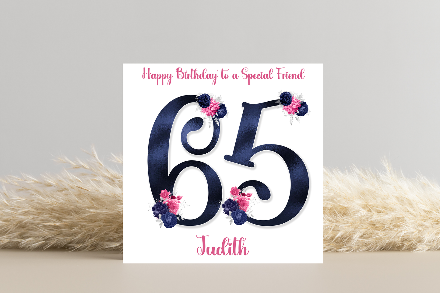 Personalised 65th Birthday Card