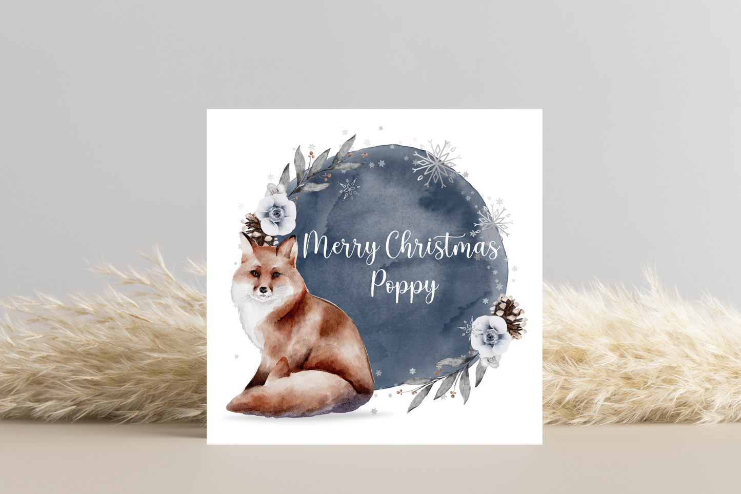 Personalised Winter Animal Christmas Card