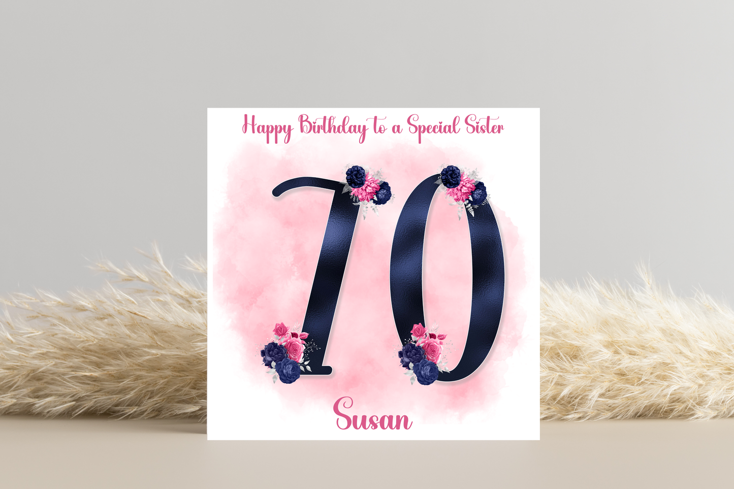 Personalised 70th Birthday Card